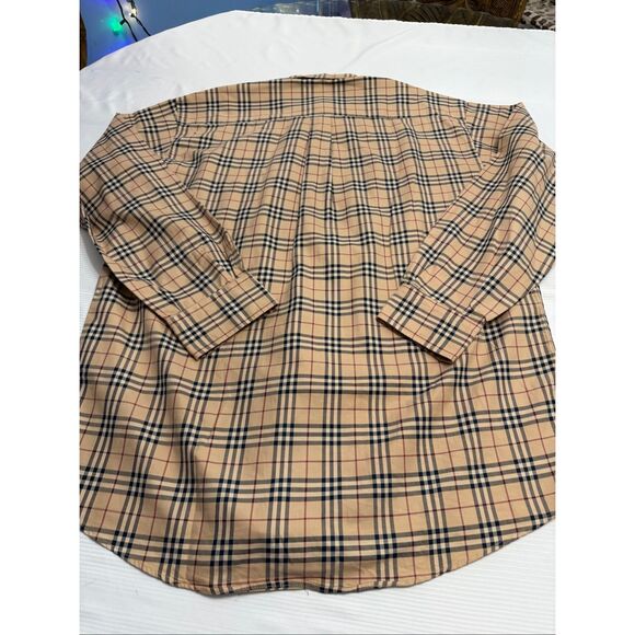 Burberry London Nova Check Men’s Plaid Long Sleeve Button Down Shirt Size Large - Picture 7 of 9